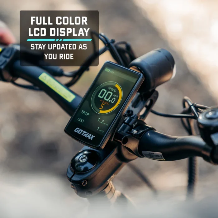 Gotrax Tundra Fat Tire Electric Bike Step Thru (Black) Full Color Display