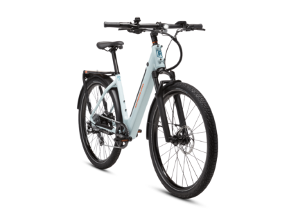 Lightweight Step-Through E-Bike in Motion