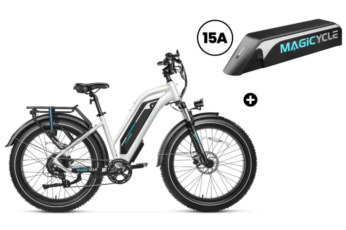 Bundle Sale - Magicycle Cruiser Pro E-Bike With A Second Battery - Perl White