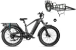 Bundle Sale - Magicycle Deer Step-over E-Bike With A Cargo Trailer - Gray