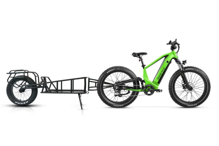 Bundle Sale - Magicycle Deer Step-over E-Bike With A Cargo Trailer - Off Road Green