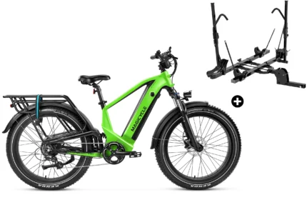 Bundle Sale - Magicycle Deer Step-over E-Bike With A Hitch Bike Rack - Touring