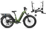 Bundle Sale - Magicycle Deer Step-thru E-Bike With A Hitch Bike Rack - Army Green
