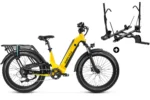 Bundle Sale - Magicycle Deer Step-thru E-Bike With A Hitch Bike Rack - Dawn Yellow