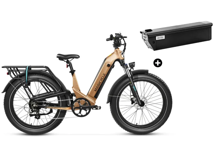 Bundle Sale - Magicycle Deer Step-thru E-Bike With An Extra 20Ah Battery - Gold