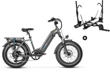 Bundle Sale - Magicycle Ocelot Pro E-Bike With A Hitch Bike Rack - Space Gray