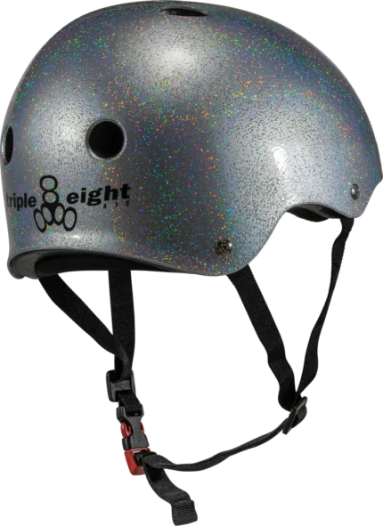 THE Certified Sweatsaver Helmet - Silver Glitter - Back Side