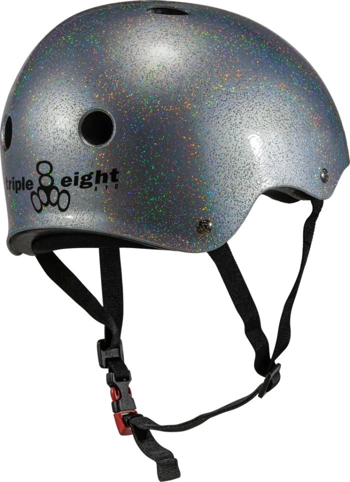 THE Certified Sweatsaver Helmet - Silver Glitter - Back Side