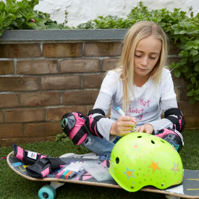 Wipeout™ Dry Erase Helmet - Black- Drawing by own