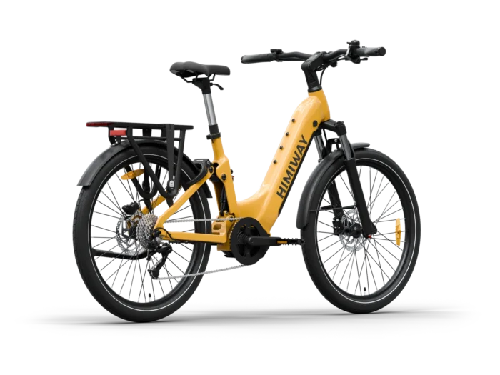 Himiway A7 Pro : Urban Electric Commuter Bike ST - Darkorange - Back Side