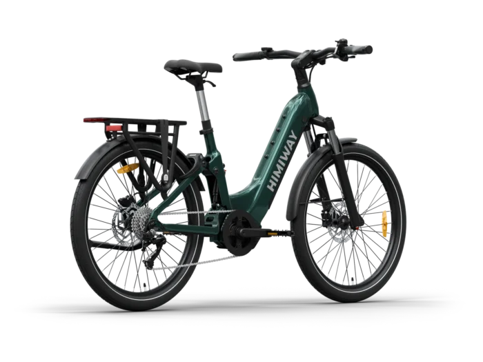 Himiway A7 Pro : Urban Electric Commuter Bike ST - Emerald Green - Back Side